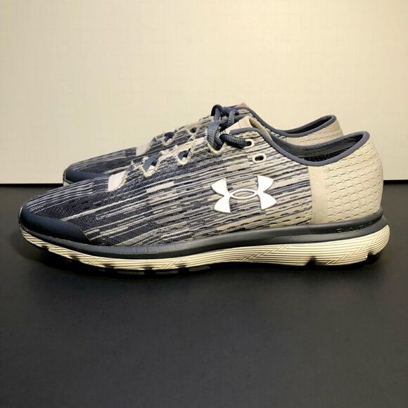 Womens UNDER ARMOUR Speedform Velociti Gray Graphic Running Shoes / Size 9.5 - Picture 4 of 10